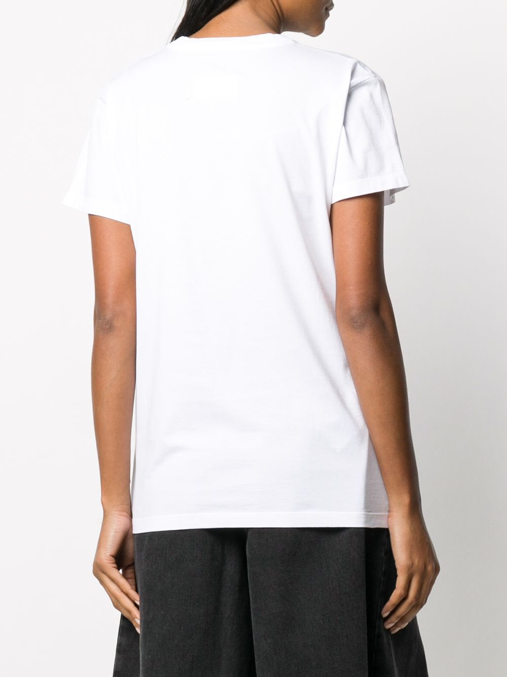 [메종마르지엘라] 여성 앱스트랙트 로고 프린팅 반팔 티셔츠 (화이트) S29GC0287 S22816 100