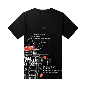 [어콜드월] 20SS 남성 프린팅 로고 반팔 티셔츠 (블랙) ACWMTS003WHL BK