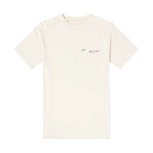 [어콜드월] 20SS 남성 프린팅 로고 반팔 티셔츠 (아몬드밀크) ACWMTS001WHL AM
