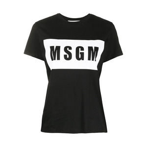[MSGM] 20SS 여성 로고프린팅 반팔 티셔츠 (블랙) 2842MDM195 207498 99
