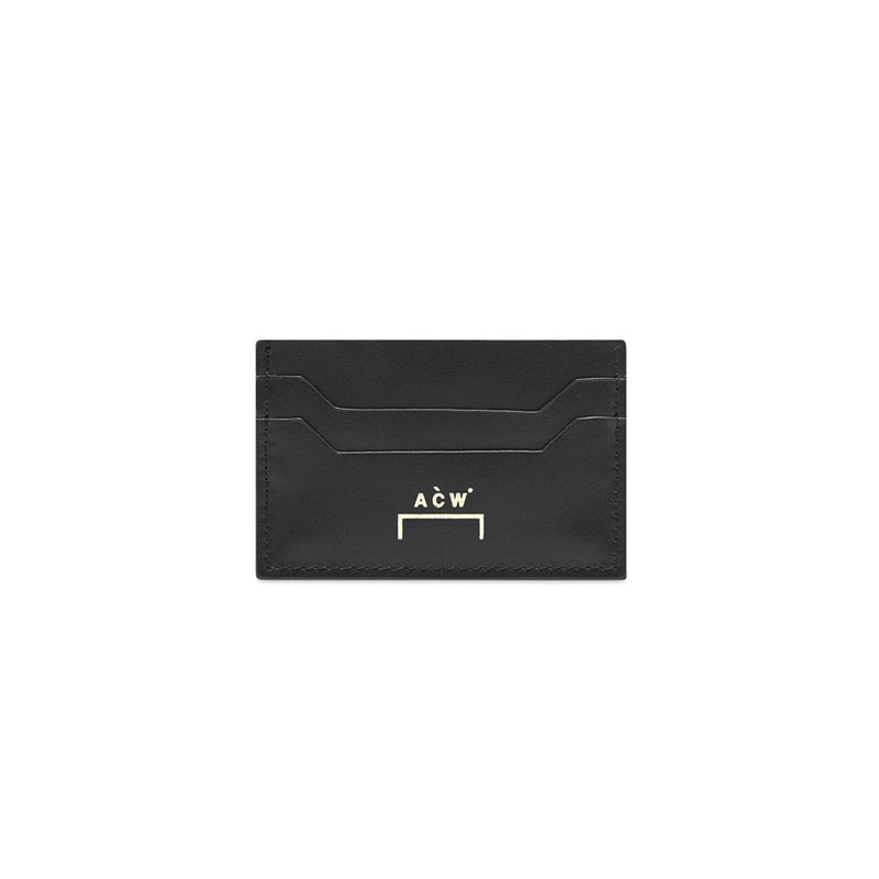 [어콜드월] 로고 레더 카드지갑 (블랙) ACWUA022WHL BK