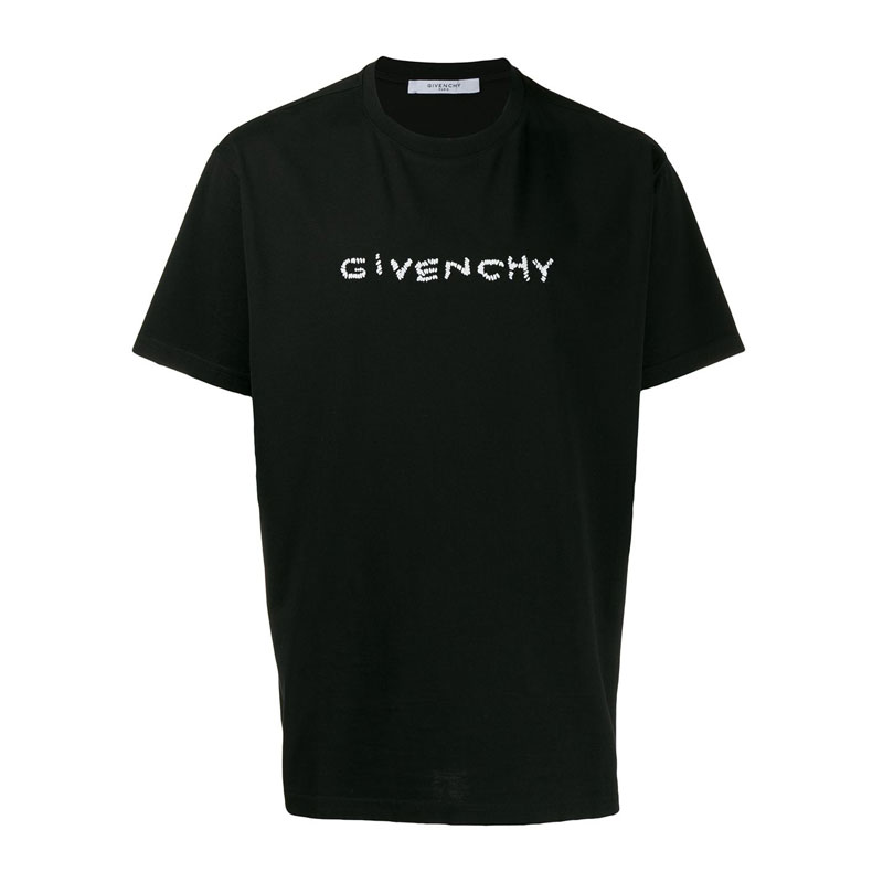 [지방시] 남성 스플릿 로고 반팔 티셔츠 (블랙) BM70R33002001