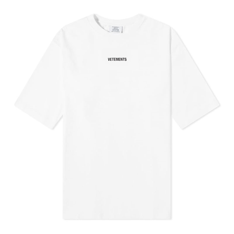 [베트멍] 남성 심플 로고 백 패치 프린팅 라운드 반팔 티셔츠 (화이트) UE51TR540W WH