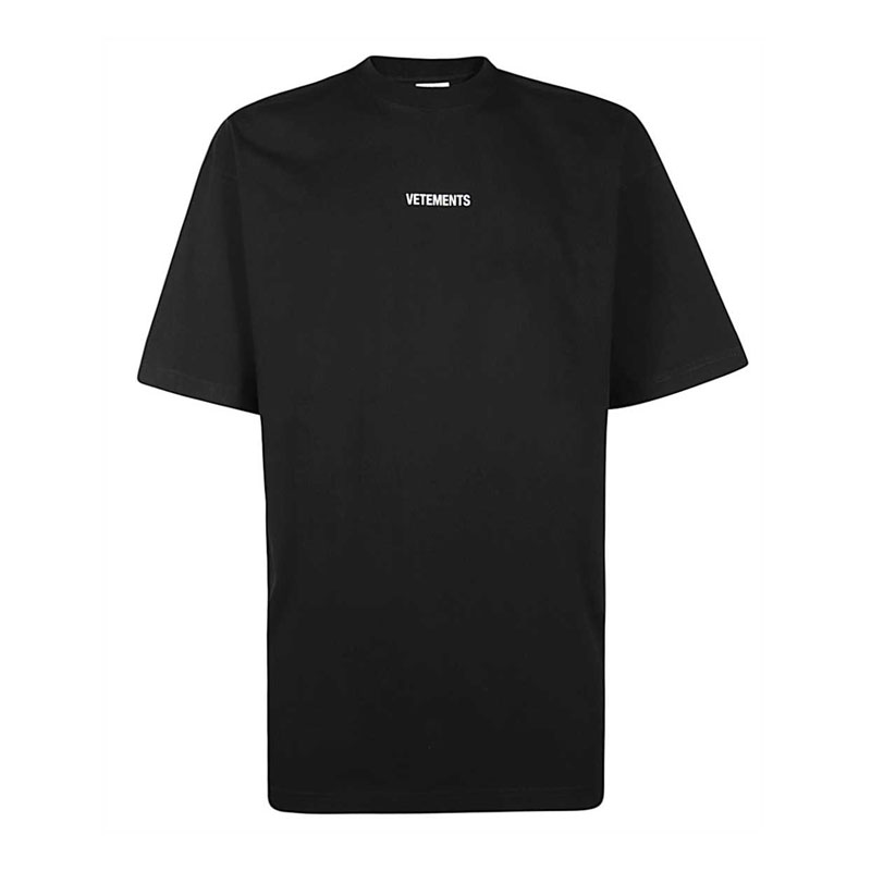 [베트멍] 남성 심플 로고 백 패치 프린팅 라운드 반팔 티셔츠 (블랙) UE51TR540B BK