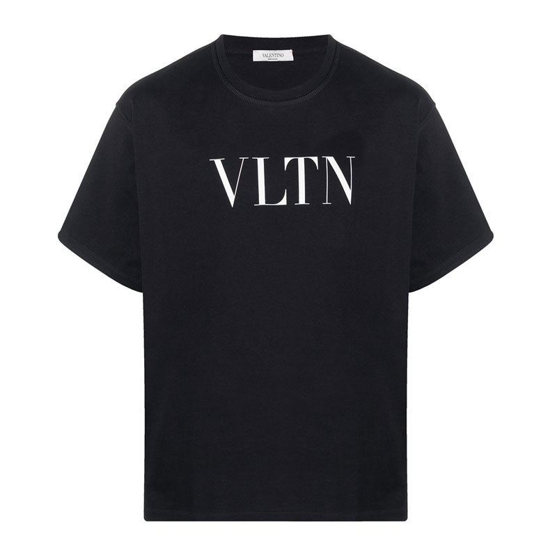 [발렌티노] 남성 VLTN 로고 프린팅 오버 반팔 티셔츠 (블랙) VV3MG03S72C 0NI