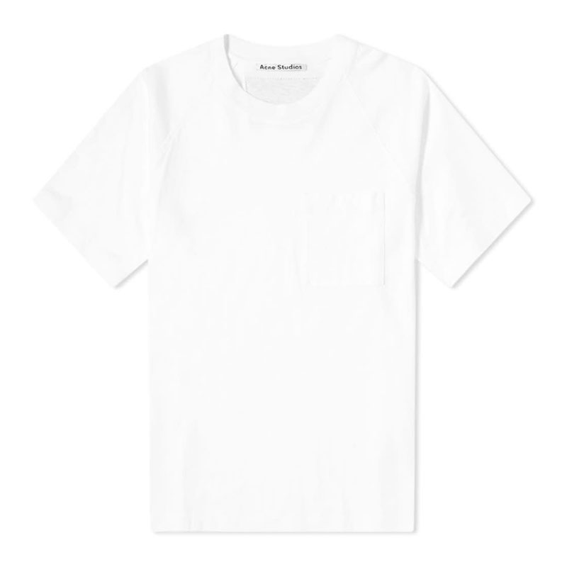 [아크네] 남성 백로고 패치 포켓 반팔 티셔츠 (화이트) BL0160 183