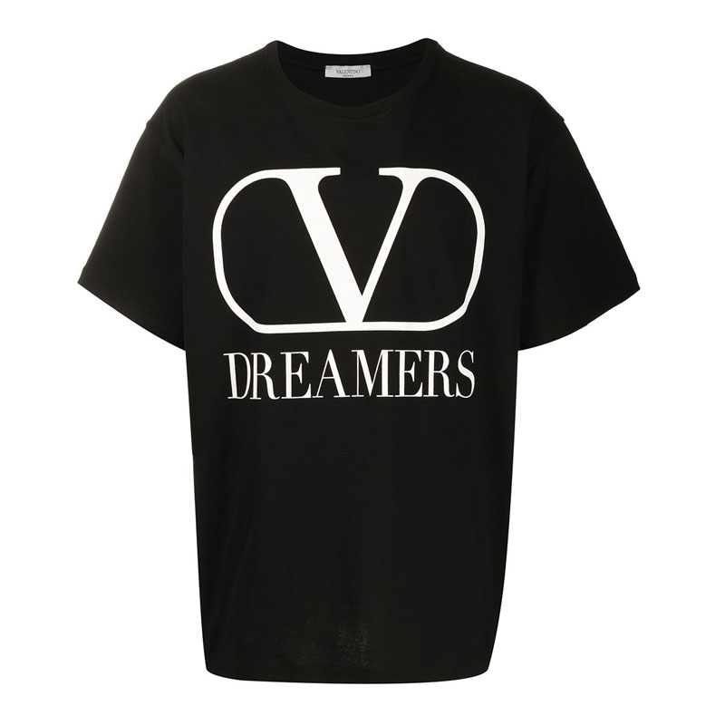[발렌티노] 남성 V 드리머 프린팅 로고 라운드 티셔츠 (블랙) TV0MG06B 681 0NI