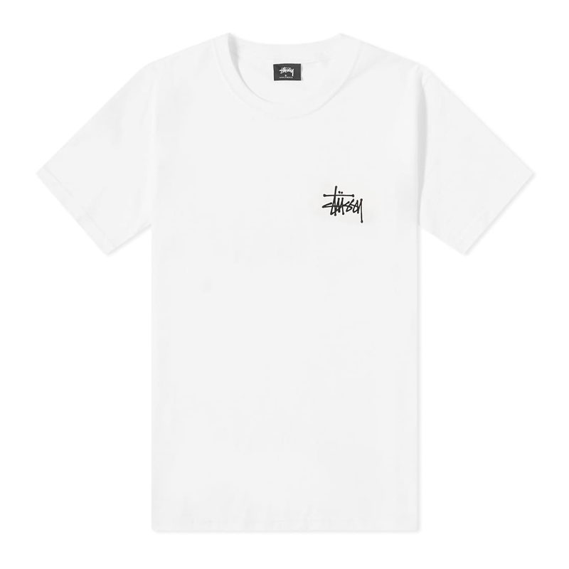 [스투시] 남성 베이직 로고 반팔 티셔츠 (화이트) 1904567