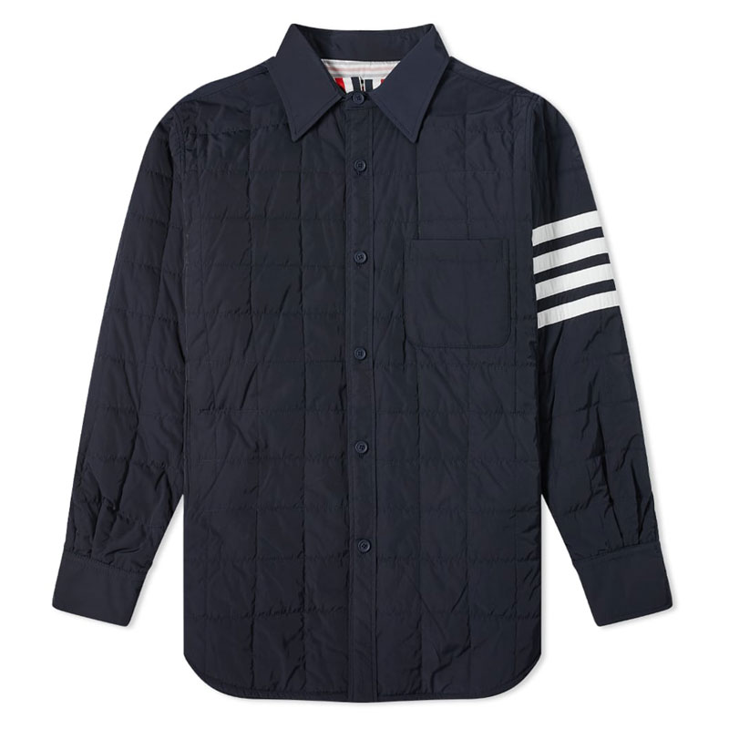 [톰브라운] 남성 4바 폴리 트윌 패딩 셔츠 자켓(네이비) MJD089X 07259 415