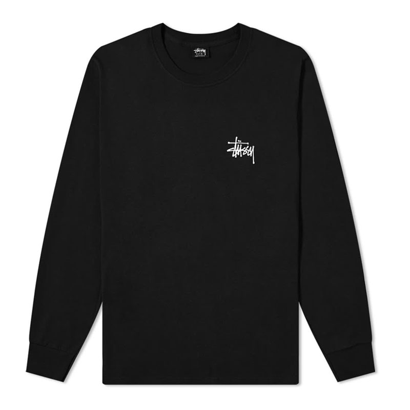 [스투시] 남성 베이직 롱 슬리브 티셔츠 (블랙) 1994649 BK