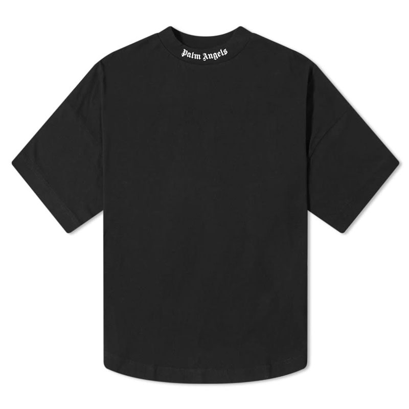 [팜엔젤스] 남성 넥 로고 반팔 티셔츠 (블랙) PMAA002C99JER001 1001