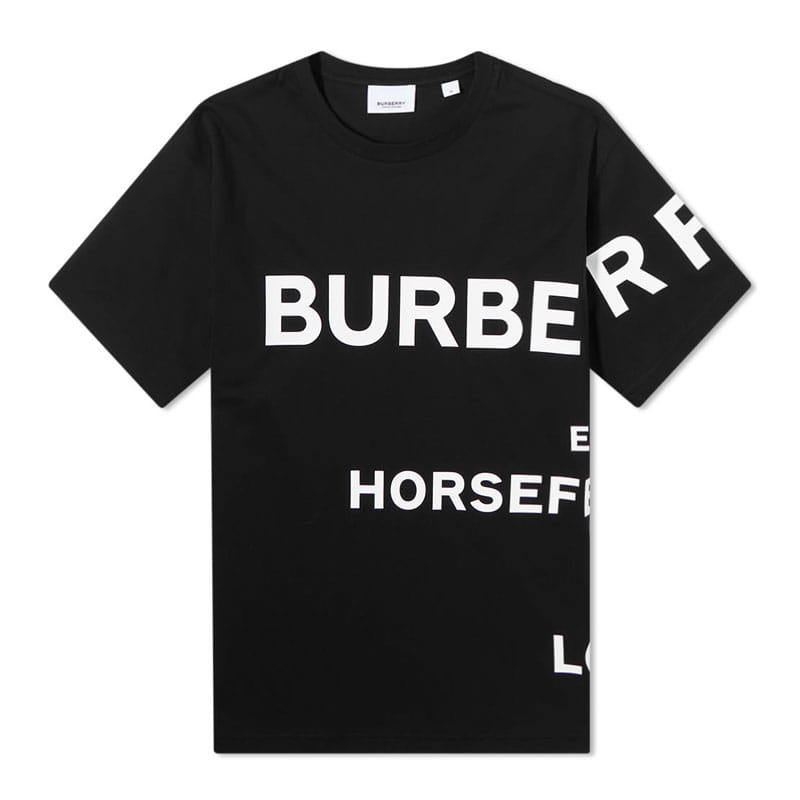 [버버리] 여성 호스페리 로고 오버핏 반팔 티셔츠 (블랙) 8040764