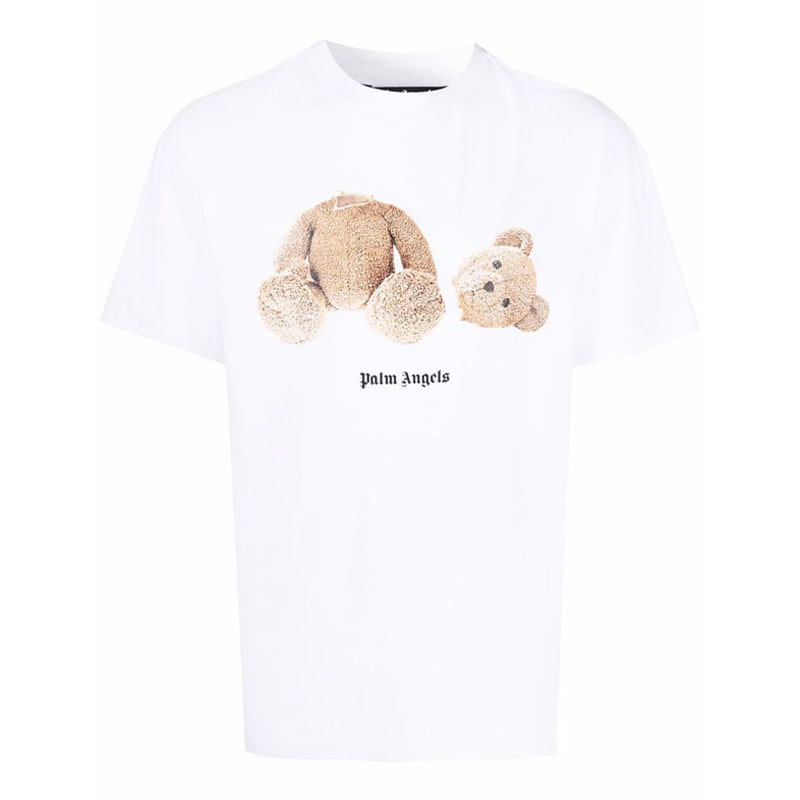 [팜엔젤스] 남성 테디베어 프린팅 반팔 티셔츠 (화이트) PMAA001C99JER001 0160
