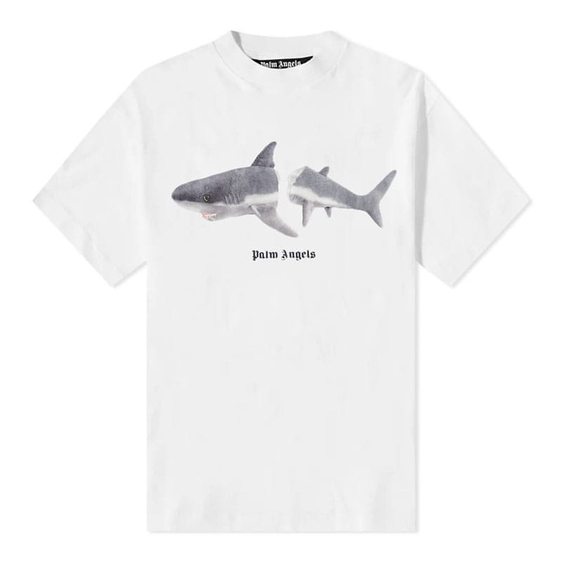 [팜엔젤스] 남성 샤크 프린팅 반팔 티셔츠 (화이트) PMAA001S22JER011 0110