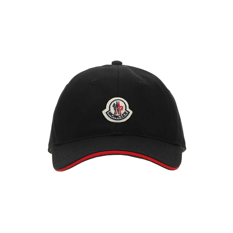 [몽클레어] 로고 패치 볼캡 모자 (블랙) 3B70700 V0090 999