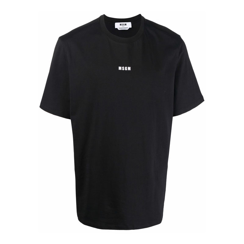[MSGM] 마이크로 로고 루즈핏 반팔 티셔츠 (블랙) 2000MM500 200002 99