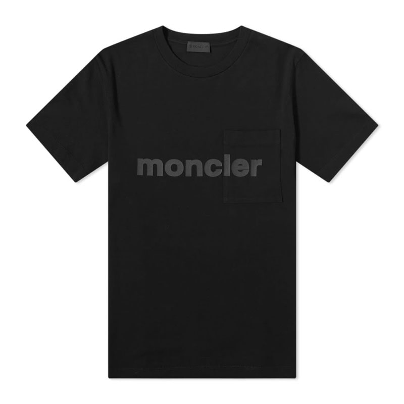 [몽클레어] 남성 가슴 로고 반팔 티셔츠 (블랙) 8C00036 829H8 999