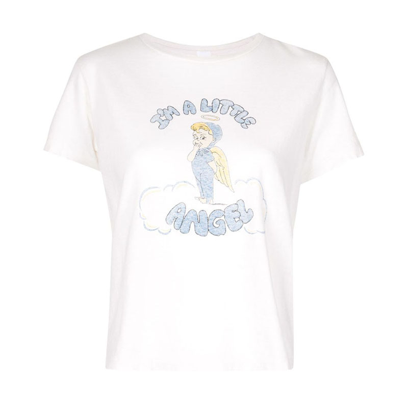 [리던] 여성 리틀 엔젤 반소매 티셔츠 (빈티지화이트) 0242WCGT189