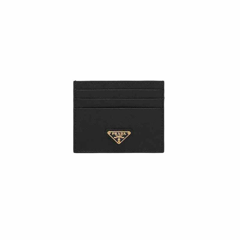 [프라다] 사피아노 트라이앵글 카드 홀더 (블랙) 1MC02 5QHH F0002