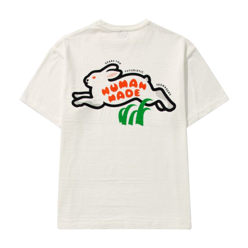 [휴먼메이드] 래빗 그래픽 반팔 티셔츠 (화이트) HM24TE002