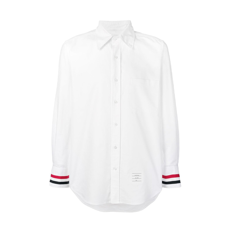 [톰브라운] 남성 그로스그레인 커프 클래식 포인트 옥스포드 셔츠 (화이트) MWL289A 00139 100