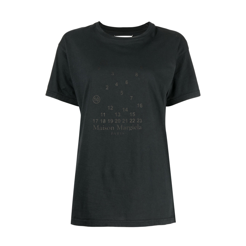 [메종마르지엘라] 여성 넘버링 로고 프린팅 반팔 티셔츠 (블랙) S51GC0522 S20079 861