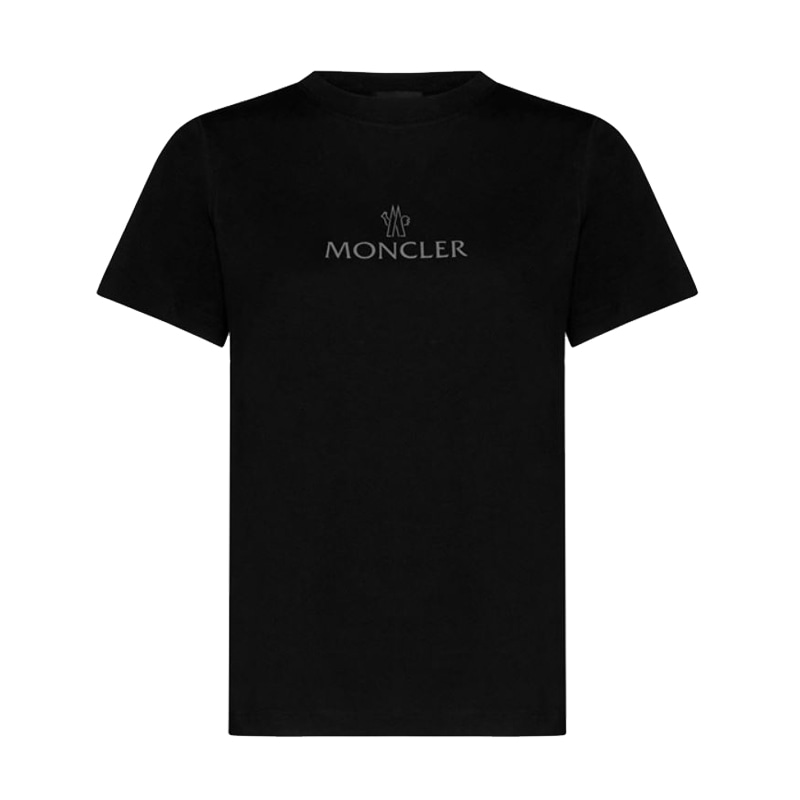 [몽클레어] 여성 로고 프린트 반팔 티셔츠 (블랙) 8C00005 829H8 999