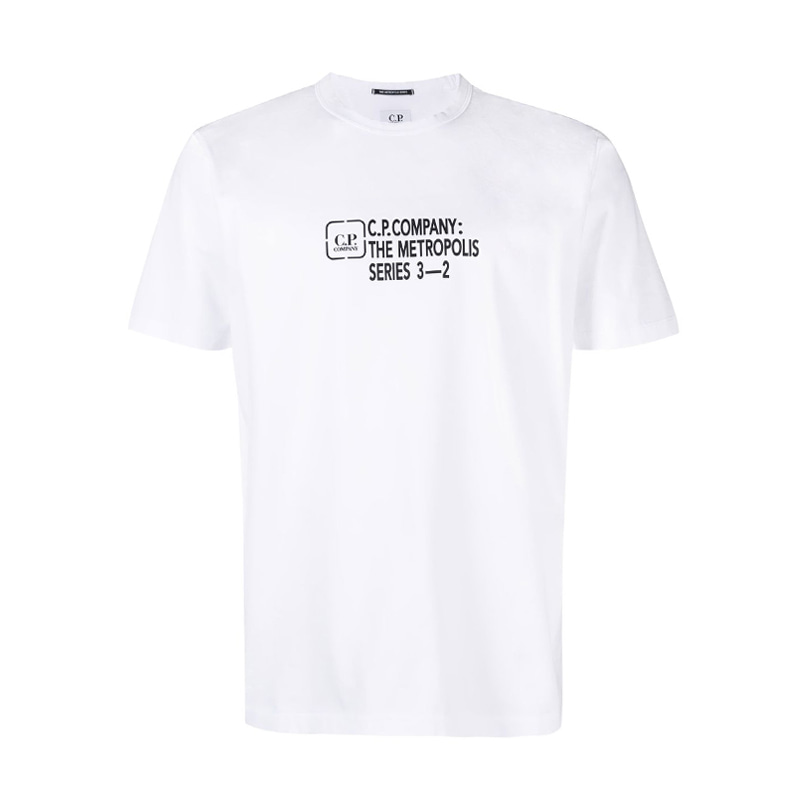 [시피컴퍼니] 남성 메트로폴리스 로고 그래픽 반팔 티셔츠 (화이트) 14CMTS205A 006370W 101