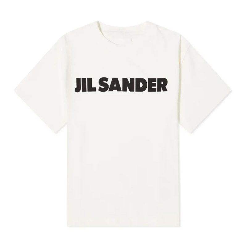 [질샌더] 남성 볼드 로고 프린팅 오버핏 반팔 티셔츠 (내추럴아이보리) J21GC0001J45148 102