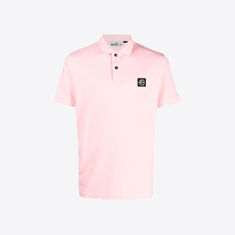 스톤아일랜드 남성 로고 패치 스트레치 코튼 폴로 반팔 티셔츠 (핑크) 10152SC17 V0080