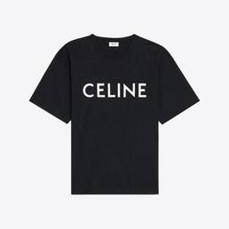 셀린느 여성 가슴 로고 반팔 티셔츠 (블랙) 2X764671Q 38AW