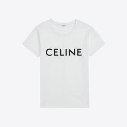 셀린느 여성 가슴 로고 반팔 티셔츠 (화이트) 2X764671Q 01EA
