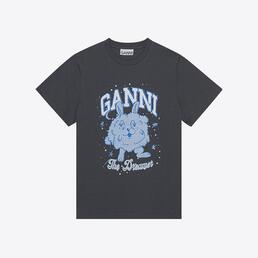 가니 여성 릴렉스드 드림 버니 반팔 티셔츠 (애쉬블랙) T3676 490