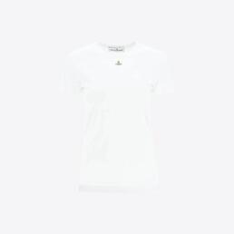 비비안웨스트우드 여성 ORB 반팔 티셔츠 (화이트) 1G010002 J001MGO A401