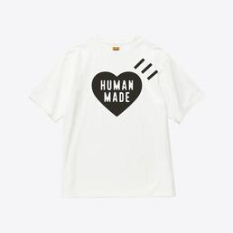휴먼메이드 남성 데일리 라운드 티셔츠 #24820 (화이트블랙) HM24TE0820