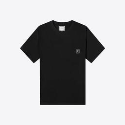 우영미 남성 로고 백자 프린팅 라운드넥 숏 슬리브 반팔 티셔츠 (블랙) W233TS03708B