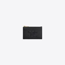 셀린느 샤이니 카프스킨 트리오페 지퍼 카드 지갑 (블랙) 10K583EMH 38NO