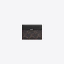 셀린느 트리오페 캔버스 카프스킨 카드 지갑 (블랙) 10K912FGS 38SI