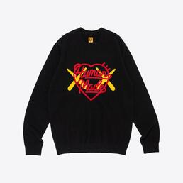 휴먼메이드 X 카우스 니트 스웨터 (블랙) XX26CS004