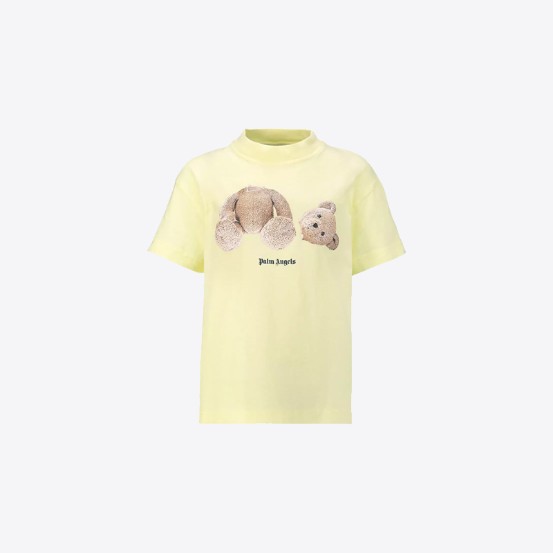 팜엔젤스 키즈 킬더베어 프린팅 라운드 반팔 티셔츠 (옐로우) PGAA002S22JER001 1860